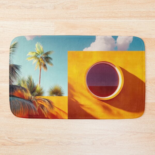 Item preview, Yellow wall and palm trees designed and sold by anytka.