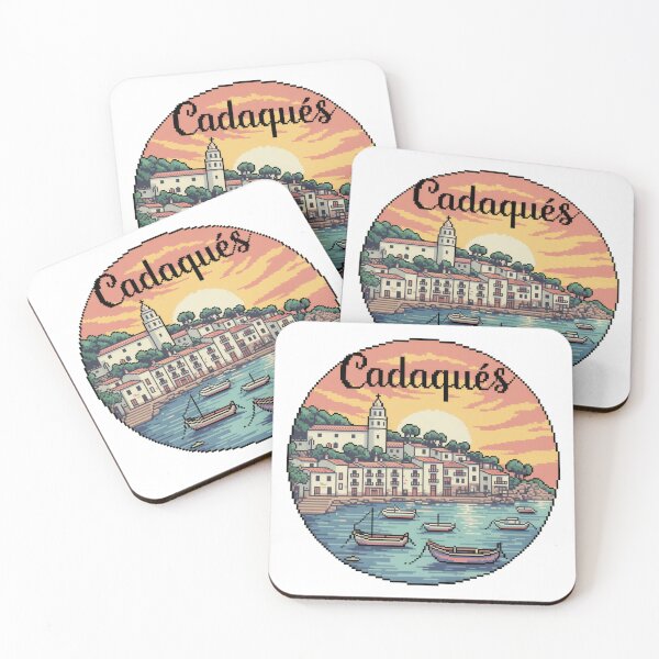Item preview, Cadaqués at Sunset – Retro Pixel Art Coastal Scene designed and sold by CircinusStore.