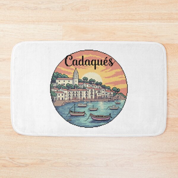 Item preview, Cadaqués at Sunset – Retro Pixel Art Coastal Scene designed and sold by CircinusStore.