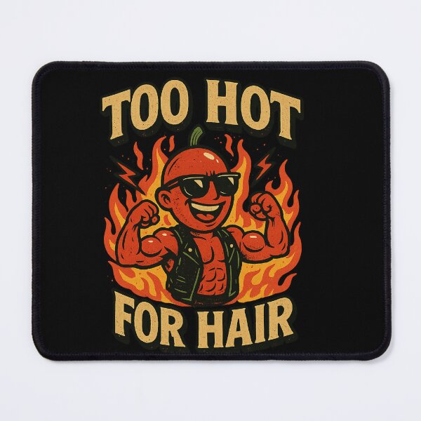 Item preview, Too Hot For Hair - Gift for Bald Pride Spicy Food Art designed and sold by Jarminis.