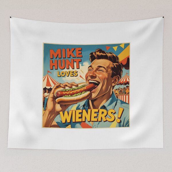 Item preview, Mike Hunt loves wieners! designed and sold by NicMacTees.