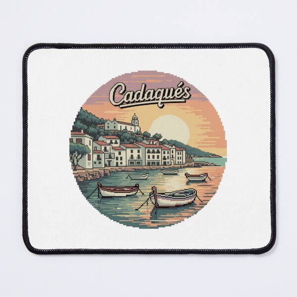 Item preview, Golden Hour in Cadaqués – Vintage Pixel Harbor Design designed and sold by CircinusStore.