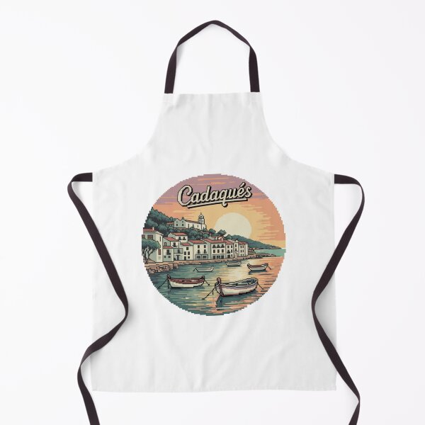 Item preview, Golden Hour in Cadaqués – Vintage Pixel Harbor Design designed and sold by CircinusStore.