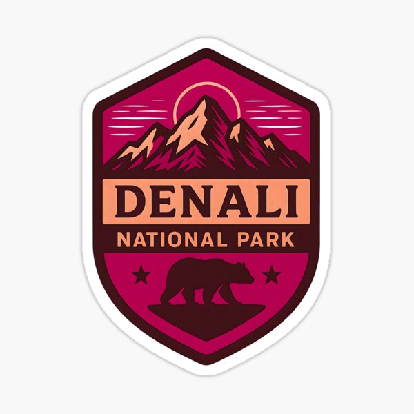 Item preview, Denali National Park Vintage Mountain - Bear Patch designed and sold by holly-renee.
