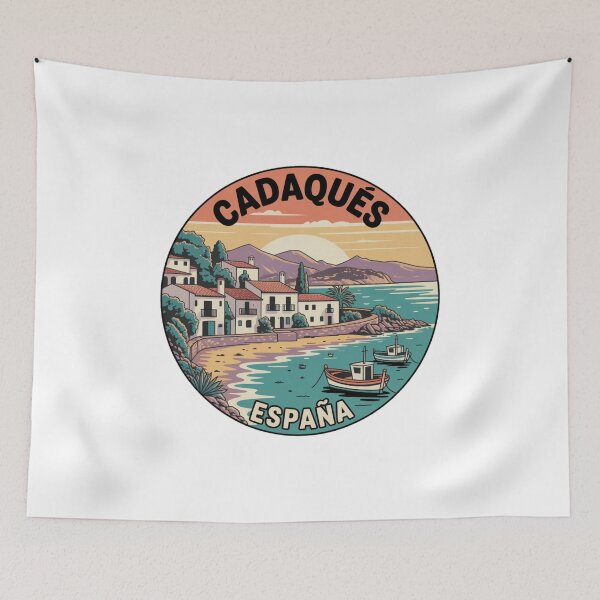 Item preview, Cadaqués España – Retro Mediterranean Poster Style designed and sold by CircinusStore.