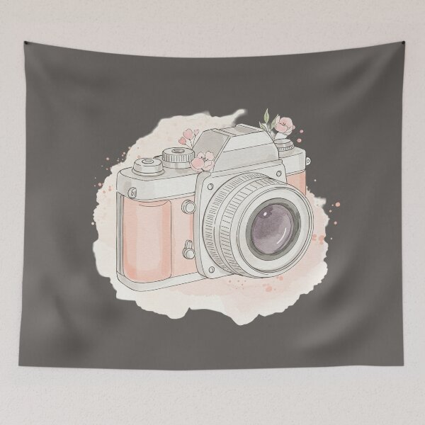 Item preview, vintage camera with flower designed and sold by obinsuma.