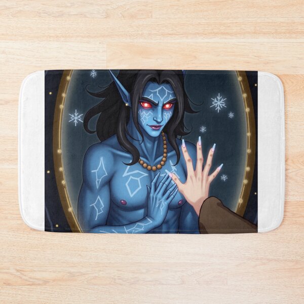 Item preview, Monster Sticker – Ice Mirror Demon Fantasy Love Across Realms designed and sold by ArtbyDalliesAI.