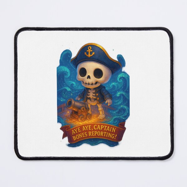 Item preview, Aye Aye, Captain Bones! – Nautical Skeleton Leader designed and sold by MujernDesignArt.