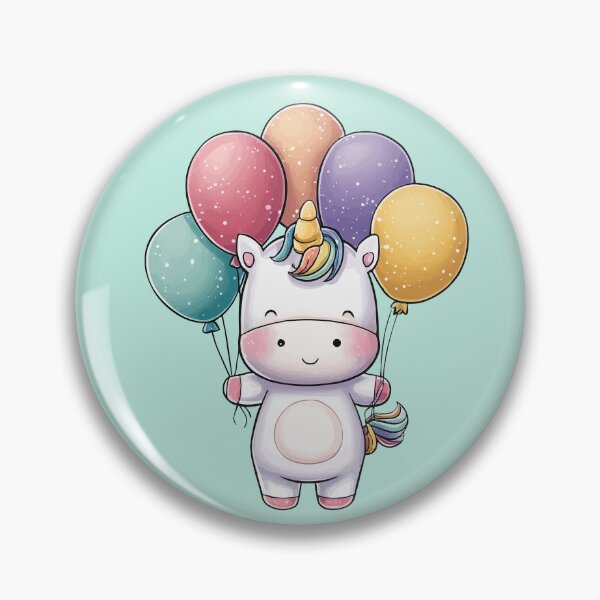 Item preview, Birthday unicorn with balloons designed and sold by Lichtisign.
