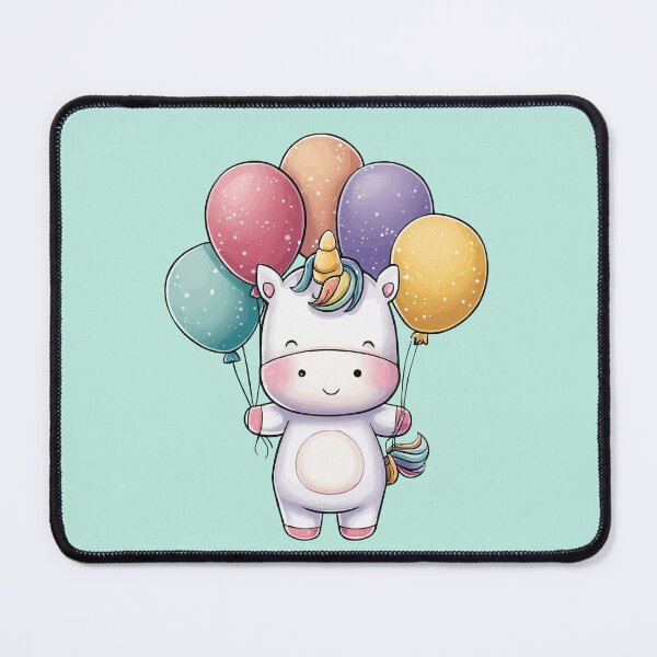 Item preview, Birthday unicorn with balloons designed and sold by Lichtisign.
