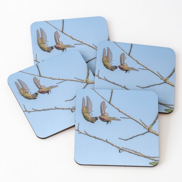 Item preview, Pair of Hummingbirds Fighting in Midair designed and sold by lisavonbiela.
