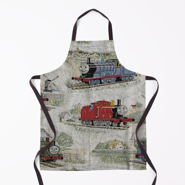 Item preview, Vintage Thomas the Tank Engine Fabric Panel – Classic Train Characters in Scenic Countryside designed and sold by PrintMindedUK.