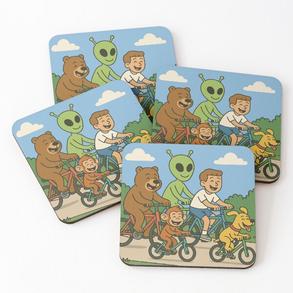 Item preview, "Intergalactic Bike Buddies: A Cosmic Ride of Friendship" designed and sold by GARAPROMOCIONES.