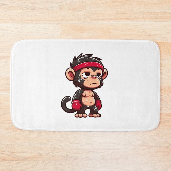 Item preview, Exhausted Cartoon Chimpanzee in Red Sweatband designed and sold by Confuzz1ed.