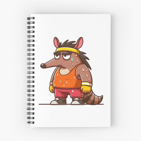 Item preview, Exhausted Cartoon Aardvark After Workout in Sweatband designed and sold by Confuzz1ed.