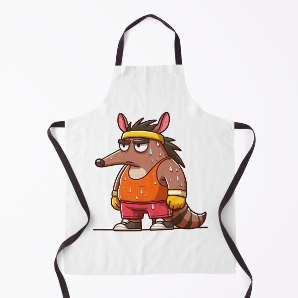 Item preview, Exhausted Cartoon Aardvark After Workout in Sweatband designed and sold by Confuzz1ed.