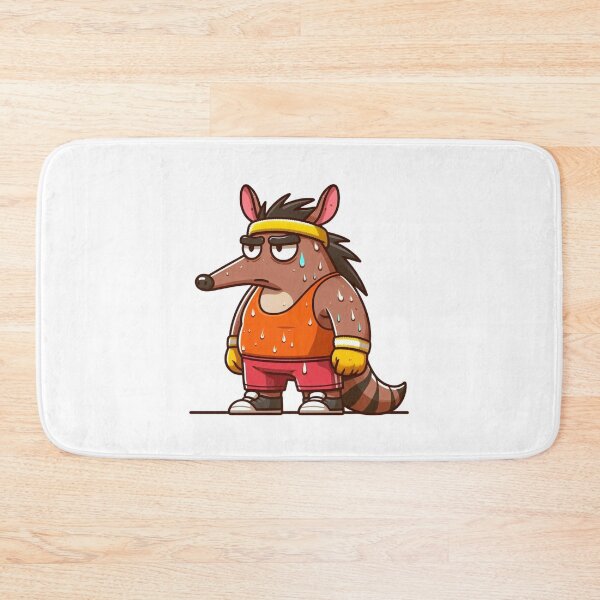 Item preview, Exhausted Cartoon Aardvark After Workout in Sweatband designed and sold by Confuzz1ed.