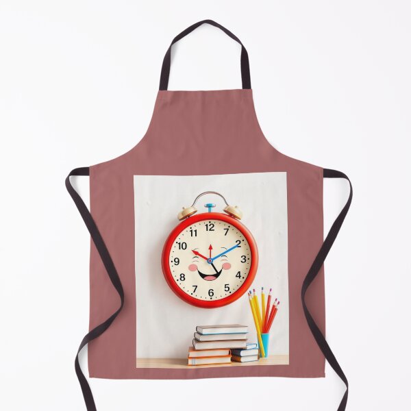 Item preview, Horloge scolaire souriante – Design mignon pour la classe. Smiling School Clock – Cute Classroom Illustration designed and sold by Drawingshirts.