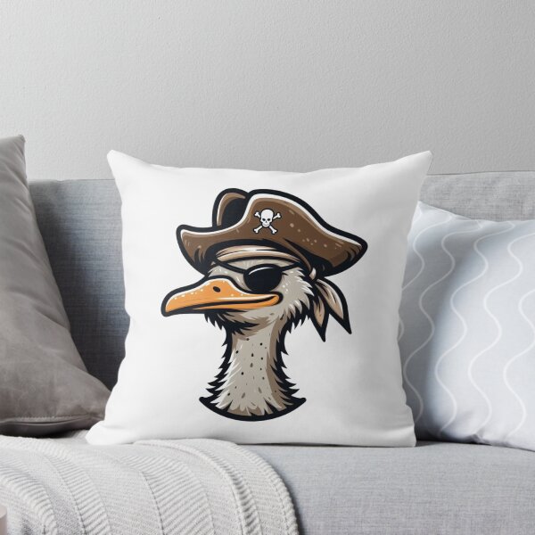 Item preview, Proud Cartoon Ostrich Pirate with Eye Patch – Funny Long-Necked Buccaneer designed and sold by Confuzz1ed.