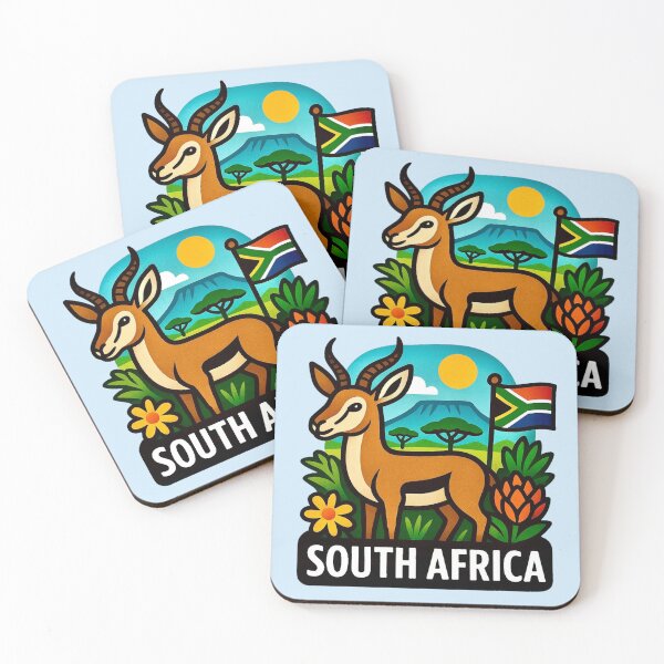 Item preview, South Africa - Springbok Antelope & Table Mountain designed and sold by Myra365Art.