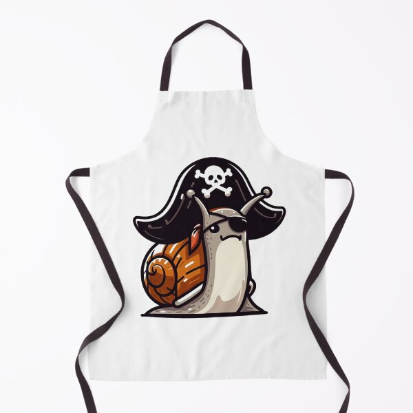 Item preview, Cartoon Snail Pirate with Oversized Hat – Funny Slow-Moving Buccaneer designed and sold by Confuzz1ed.