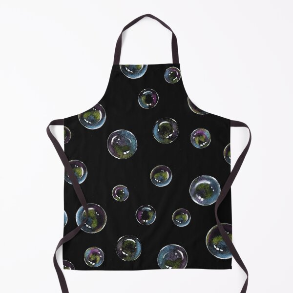 Item preview, Bubbles on Black, Shiny Soap Bubbles Color Pencil Artwork designed and sold by JoyfulWhimsy.