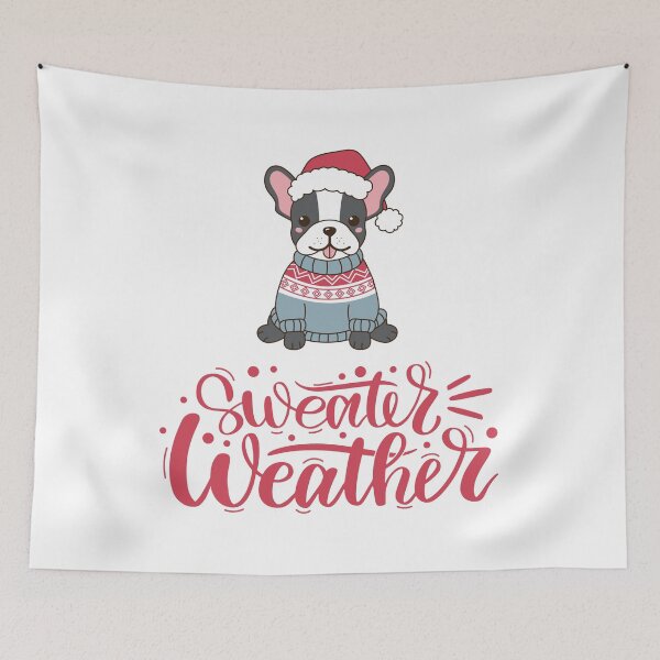 Item preview, Cute Christmas French Bulldog Sweater Weather designed and sold by ChaosDesigns876.