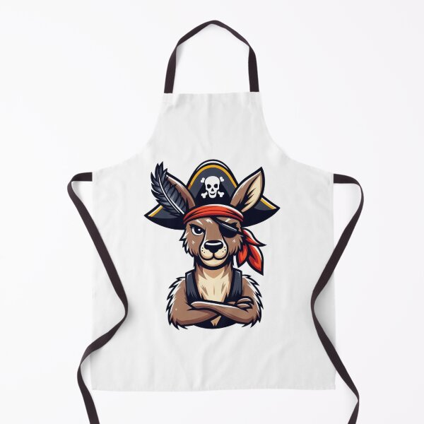 Item preview, Confident Cartoon Kangaroo Pirate – Feather Hat and Eye Patch Design designed and sold by Confuzz1ed.