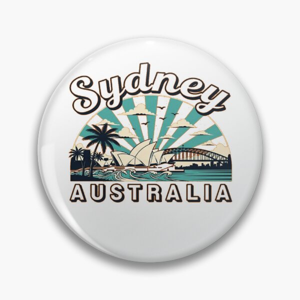Item preview, vintage Sydney Australia design – Iconic Cityscape Travel graphic for Aussie Pride & Tourism Lovers designed and sold by LuxeGraphix.