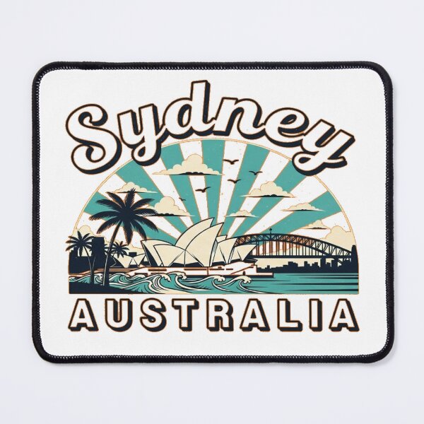 Item preview, vintage Sydney Australia design – Iconic Cityscape Travel graphic for Aussie Pride & Tourism Lovers designed and sold by LuxeGraphix.