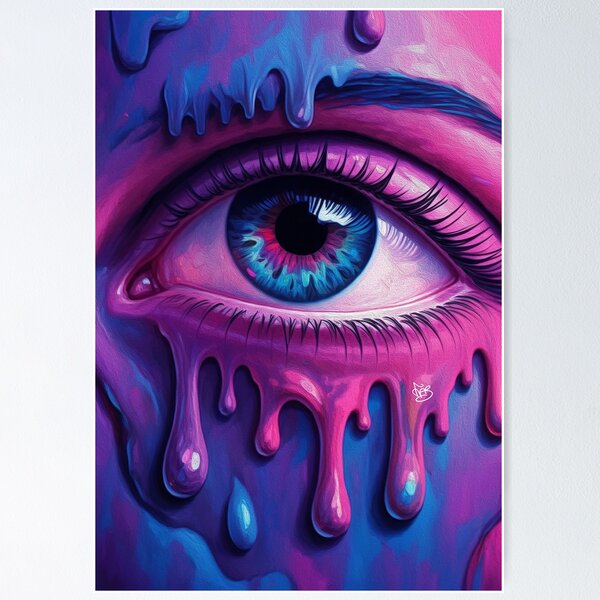 Item preview, Melting Eye – Drip in Neon designed and sold by Frappalmab.