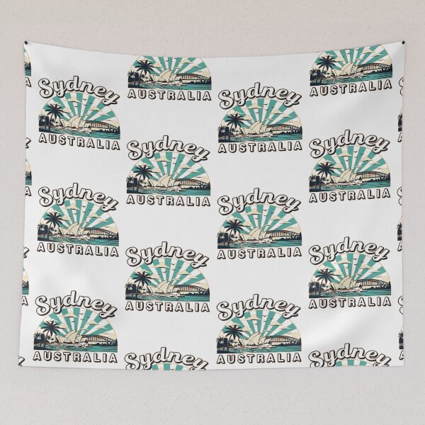 Item preview, vintage Sydney Australia design – Iconic Cityscape Travel graphic for Aussie Pride & Tourism Lovers designed and sold by LuxeGraphix.