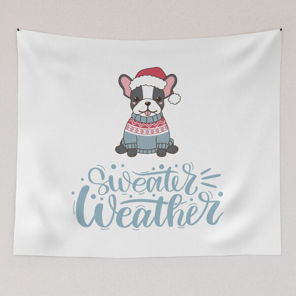 Item preview, Cute Christmas French Bulldog Sweater Weather designed and sold by ChaosDesigns876.