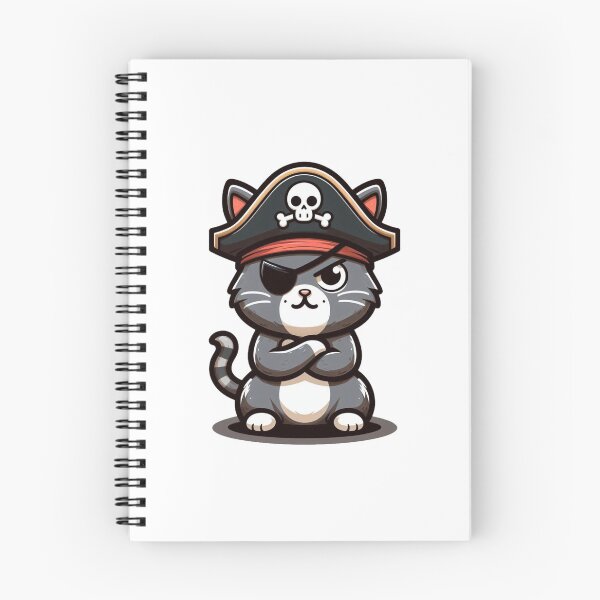 Item preview, Smug Cartoon Cat Pirate with Eye Patch and Hat designed and sold by Confuzz1ed.