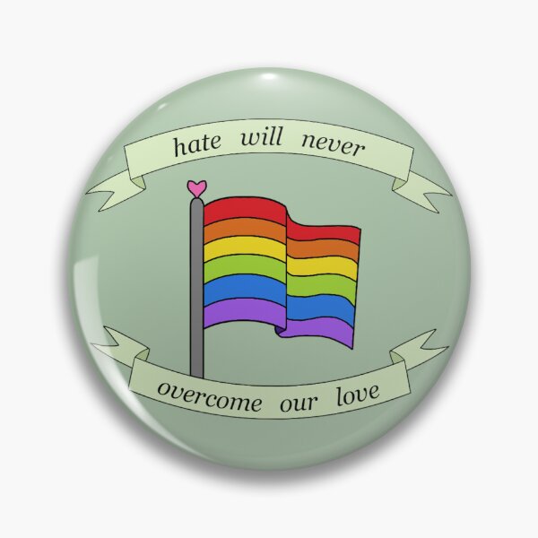 Artikelvorschau, "Hass wird unsere Liebe niemals besiegen" Pride Flag entworfen und verkauft von frankiesmonster.