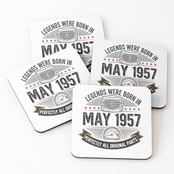 Item preview, Funny Vintage Birthday saying Legends Were Born In May 1957 designed and sold by LuxeGraphix.
