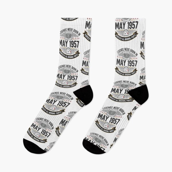 Item preview, Funny Vintage Birthday saying Legends Were Born In May 1957 designed and sold by LuxeGraphix.