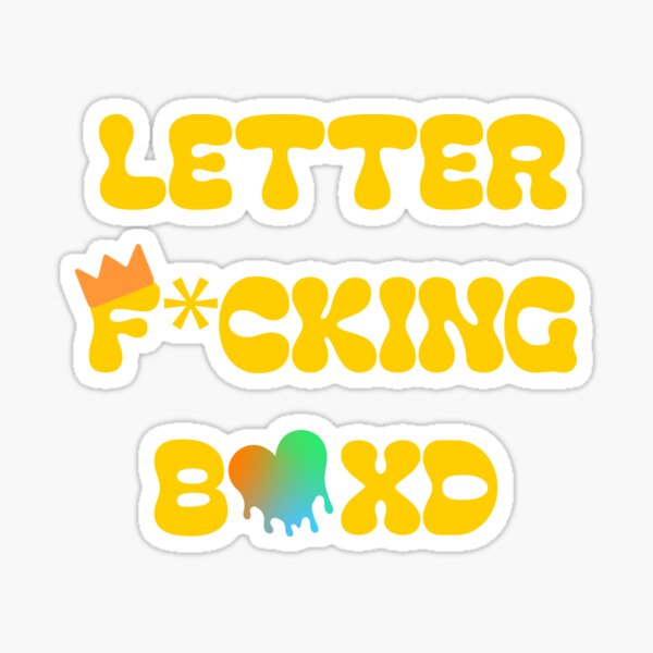 Item preview, Letter F*cking Boxd - Colorful Typography designed and sold by AMCshoppingg.