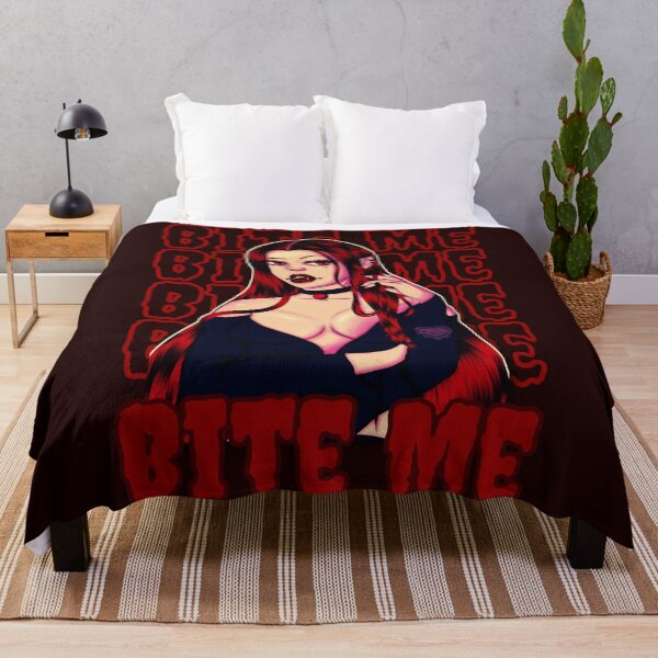 Item preview, "Bite Me" Vampire Girl | Gothic Pin-Up Art | Spooky & Sassy designed and sold by teshiiexart.
