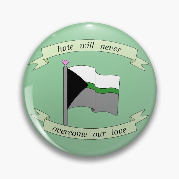 Artikelvorschau, "Hass wird unsere Liebe niemals überwinden" demiromantische Stolzflagge entworfen und verkauft von frankiesmonster.