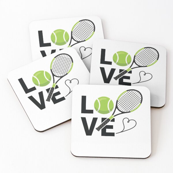 Item preview, Love – Tennis Ball & Racket Pun illustration for Tennis Lovers & Players designed and sold by LuxeGraphix.