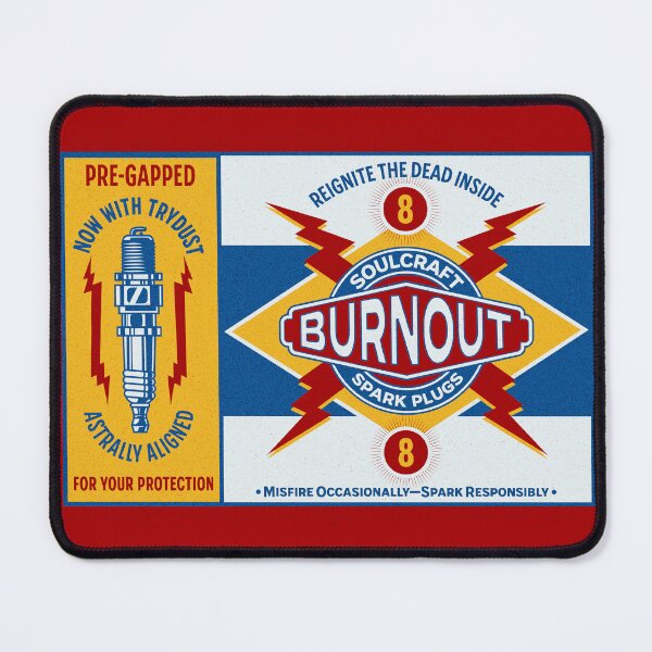 Item preview, Burnout Soulcraft Spark Plugs – Misfire Occasionally, Spark Responsibly | Mental Health Parody Design for Stickers Notebooks Shirts Bags Magnets and More designed and sold by eatmorvelopator.