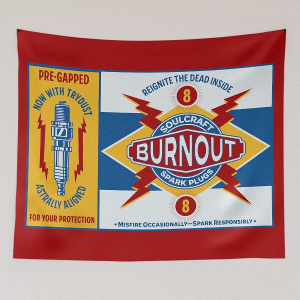 Item preview, Burnout Soulcraft Spark Plugs – Misfire Occasionally, Spark Responsibly | Mental Health Parody Design for Stickers Notebooks Shirts Bags Magnets and More designed and sold by eatmorvelopator.