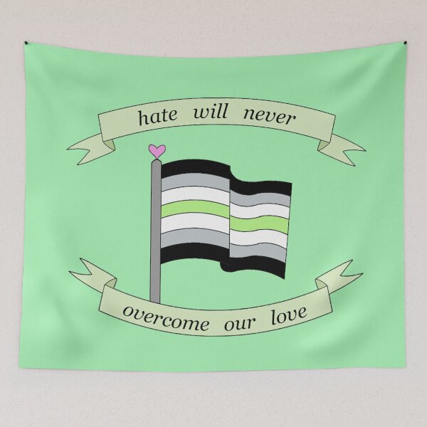 Item preview, "hate will never overcome our love" agender pride flag  designed and sold by frankiesmonster.