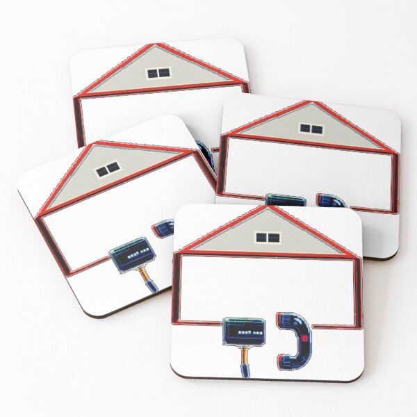 Item preview, red house calling sticker card designed and sold by TriForceDesign.