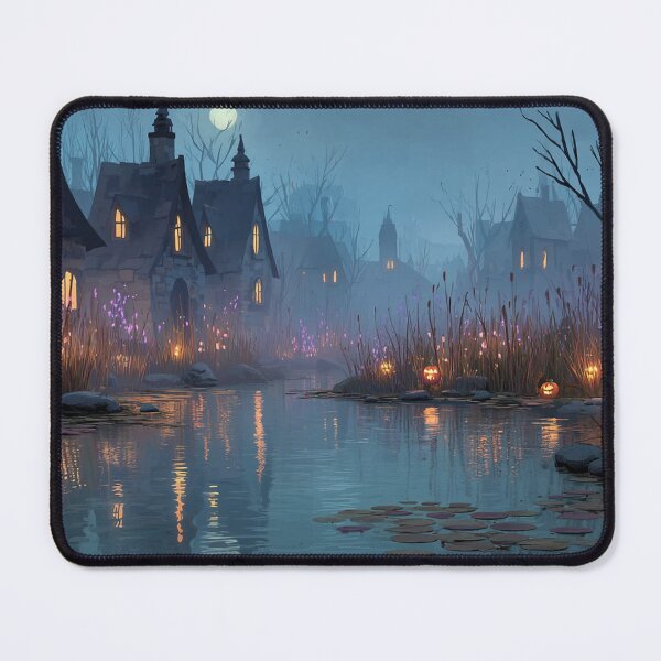 Item preview, Moonlit Village by the Lake designed and sold by Tanita Platina.