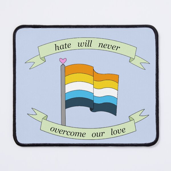 Item preview, "hate will never overcome our love" aroace pride flag  designed and sold by frankiesmonster.