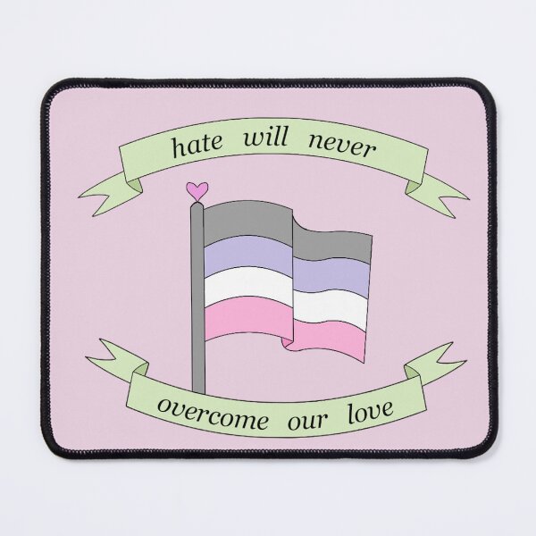 Item preview, "hate will never overcome our love" cupiosexual pride flag designed and sold by frankiesmonster.