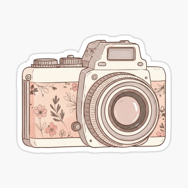 Item preview, vintage camera with flower designed and sold by obinsuma.