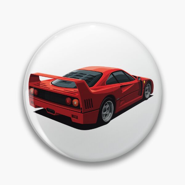 Item preview, F40 Retro 80s Red Hyper Coupe Art designed and sold by Ride & Relive.
